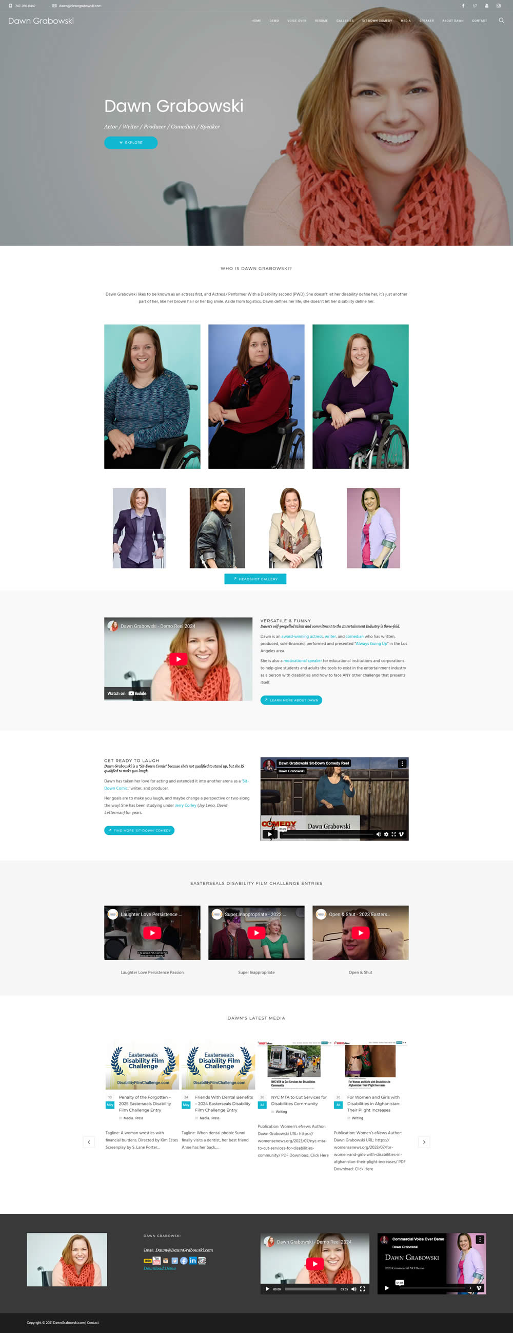 DawnGrabowski.Com Website snapshot