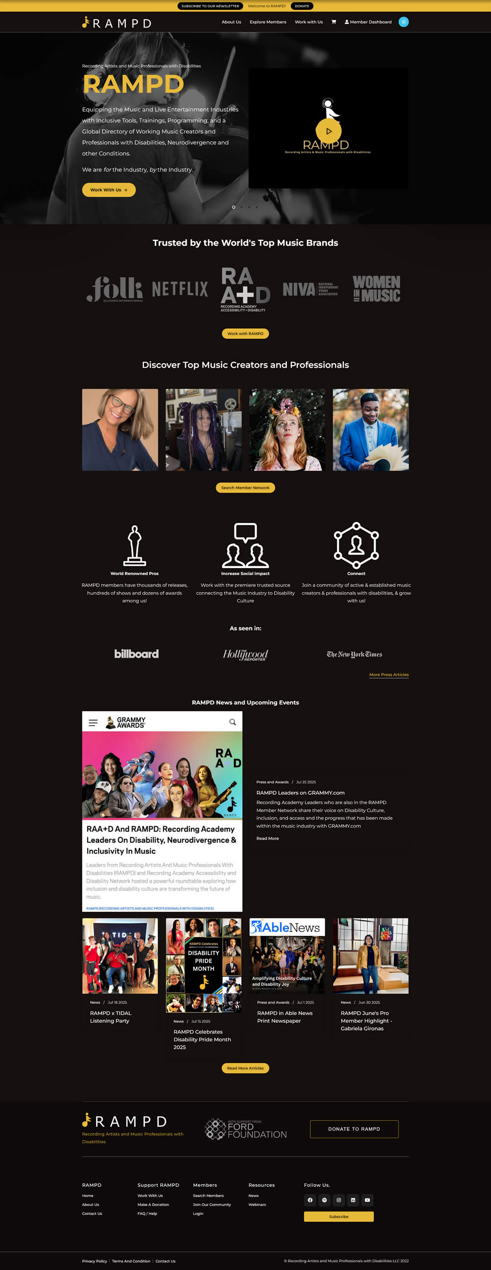 RAMPD.Org Website snapshot